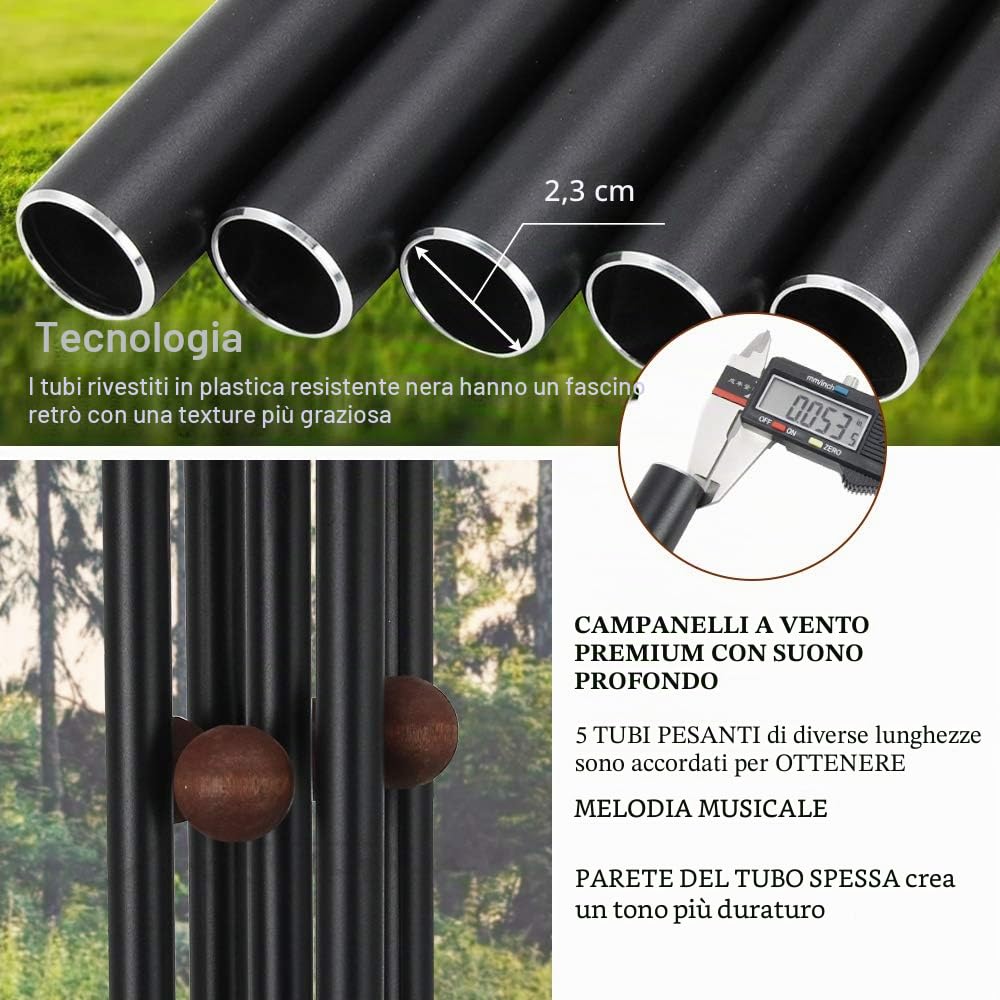 Astarin Campanelli a vento per esterni, tono profondo, campanelli a vento commemorativi all'aperto, regali per inaugurazione della casa/festa della mamma/Natale, decorazione per esterni per patio,