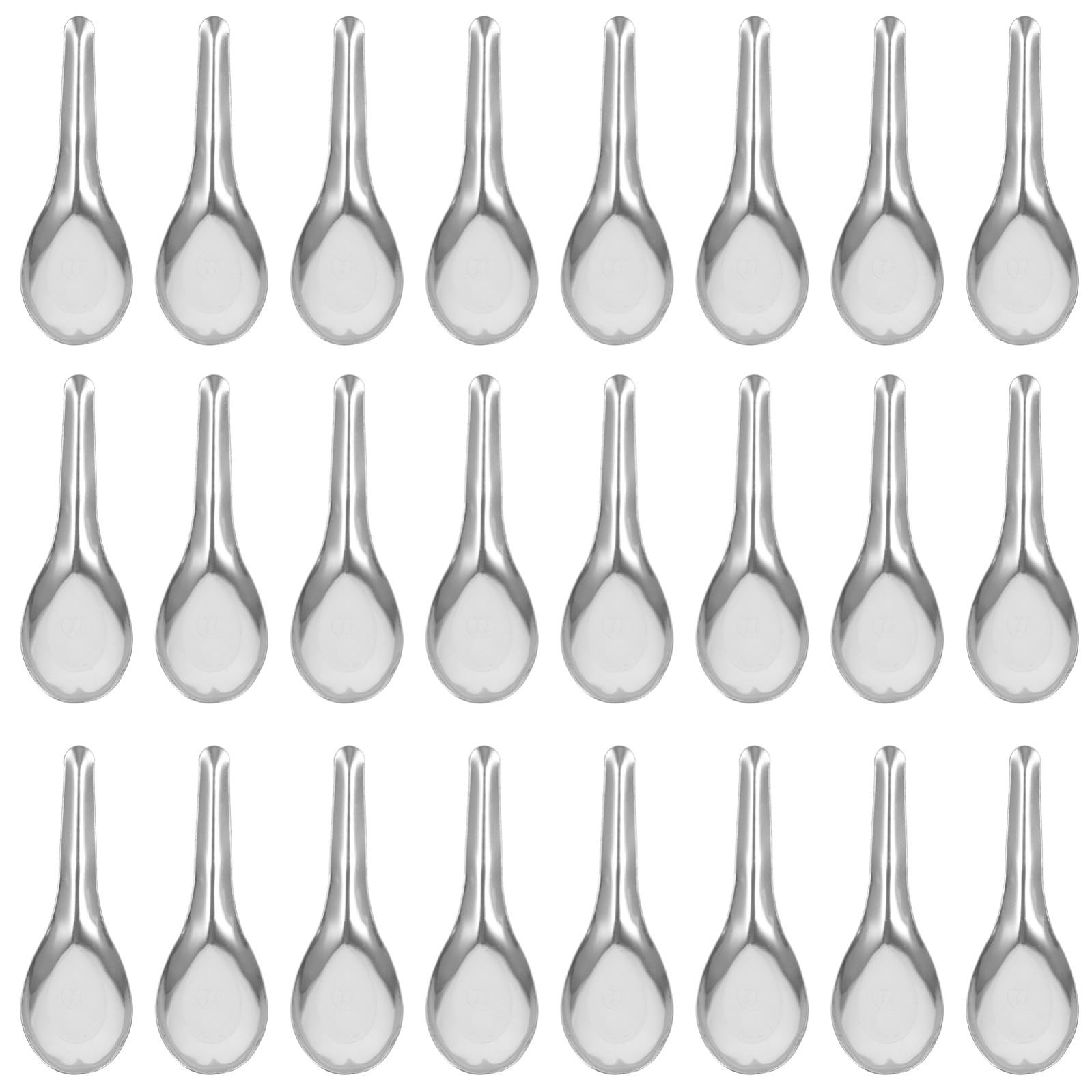 VANZACK Cucchiai da Zuppa Stili multipli Finitura Lucida 50 in Inossidabile Design Semplice ed Cucchiai Spessi Multiuso per Cena e Dessert Stili multipli