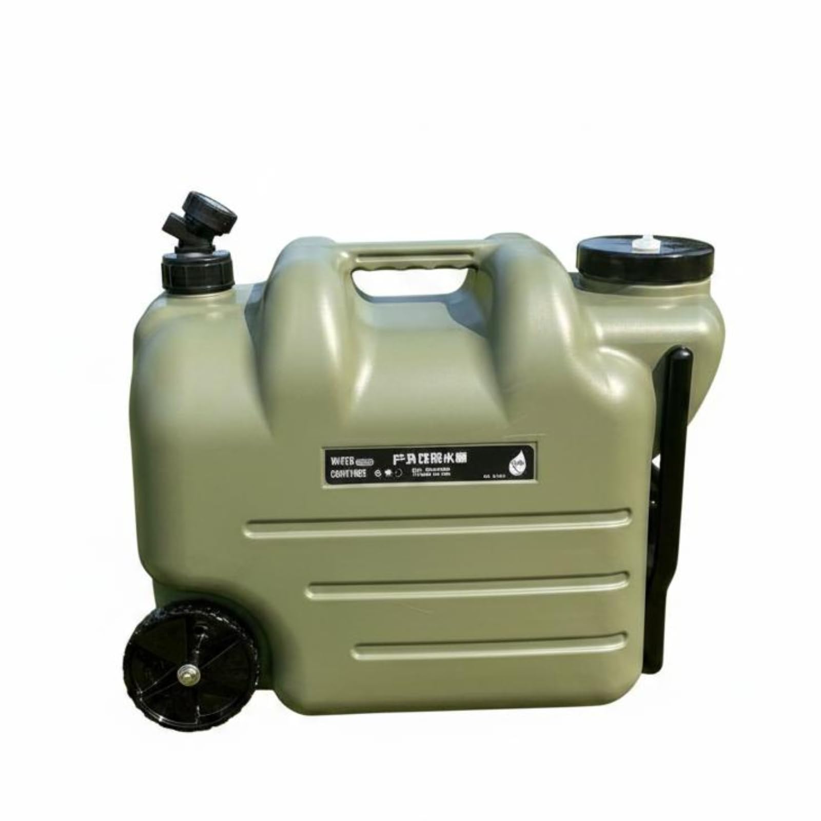 Qianly Tanque Agua Portátil con Ruedas Resistente Exterior Fácil Limpieza pósito para Camping, Coche, Excursión, Verde