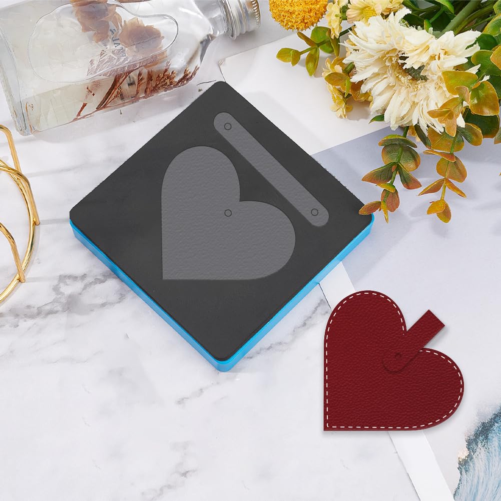 SUPERDANT Portachiavi A Forma di Cuore In Pelle Fustelle per Borse Portachiavi con Ciondoli Organizer Porta Chiavi Fustelle In Legno In Pelle per Fai Da Te Artigianato D'Arte