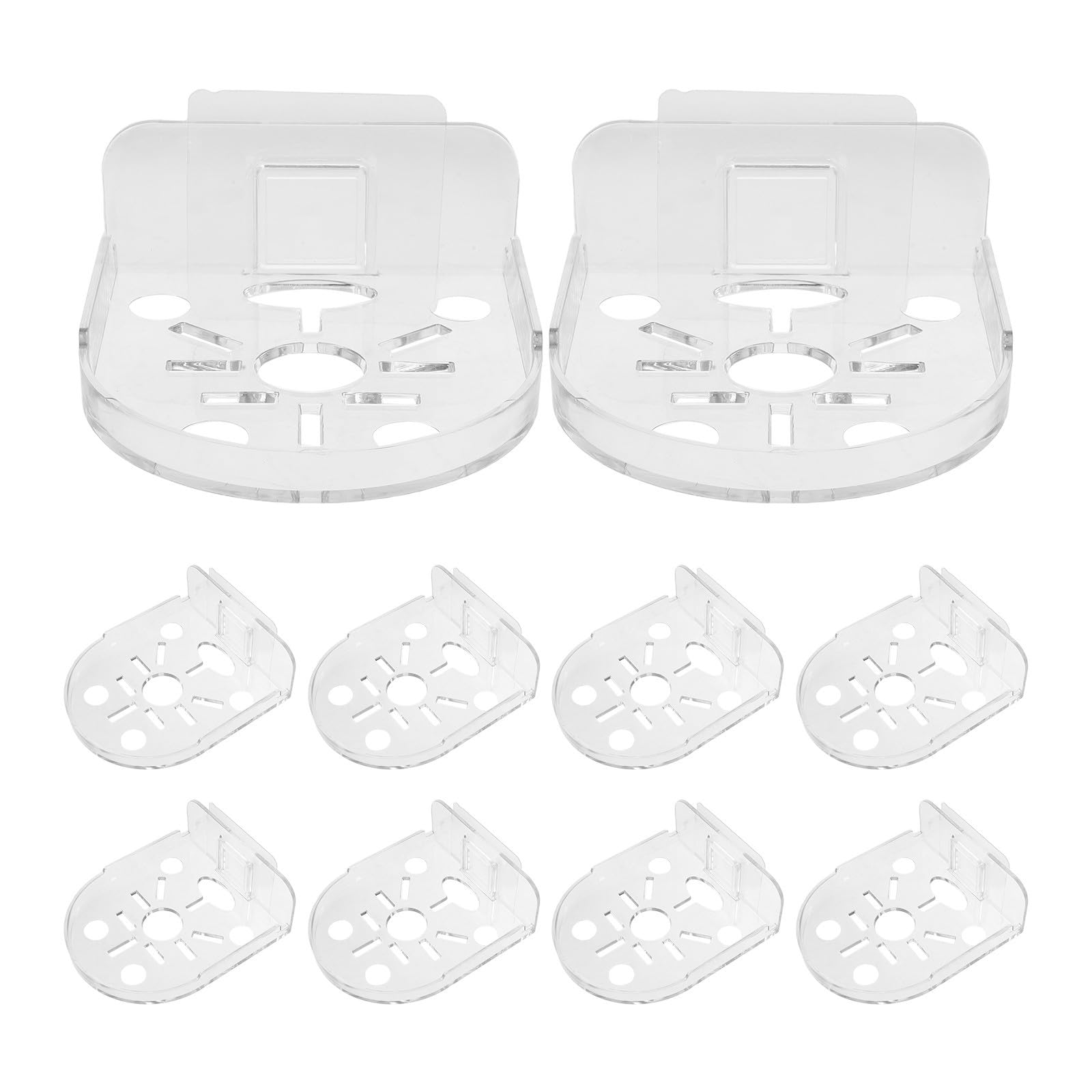 Soporte para cámara sin taladro de gran resistencia en material PC transparente, 10 uds 8