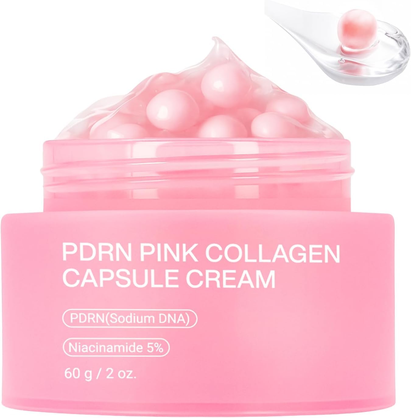 PDRN Pink Collagen Capsule Cream, Salmon DNA with 5% Niacinamide, Dual Texture Barrier Repair Moisturizer, 2oz-picture-20