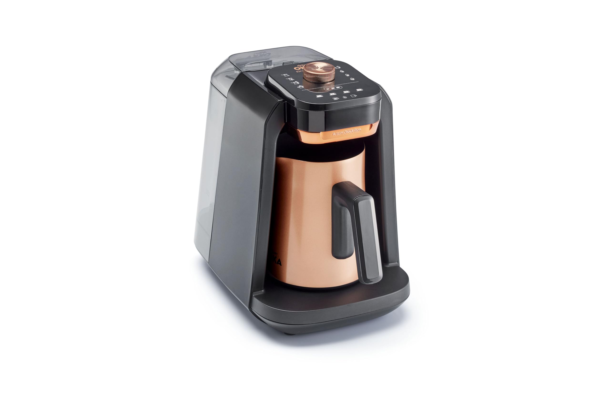 B&Q -  Okka Rich Pro Plus Turkish Coffee Machine With Water TankBlack And Copper