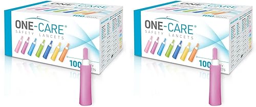 Miniatura 27 de ONE-CARE Lancetas de seguridad, 30G x 0.059 in, activación de botón, suave, precargada, solo 3 pasos, prueba de diabetes, estéril, dispositivo