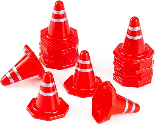 Miniatura 1 de 20 conos de tráfico simulados, mini conos de decoración de carretera para RC Crawler 116 118 124 RC Car SCX24 FCX24 TRX4M