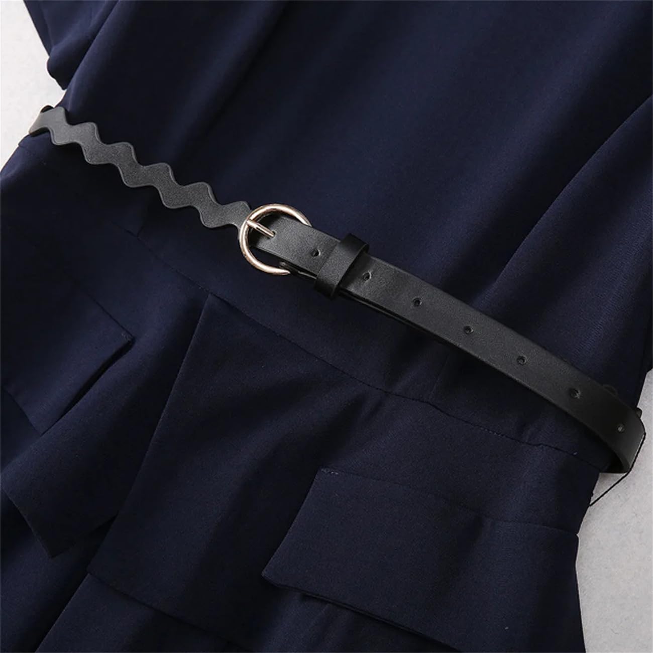 Yeuyyben Abito estivo da donna, elegante, da festa, a maniche corte, blu