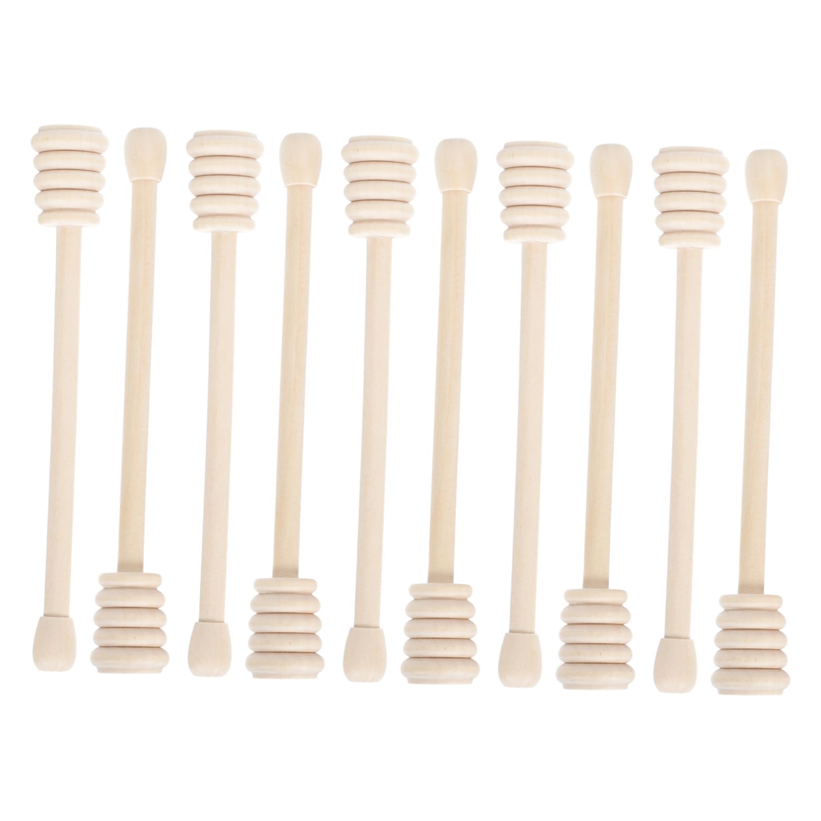 SOLUSTRE 10Pcs Honey Stirrer Sticks Premium Honey Dipper Wands for Easy of Honey Jam Syrup and Molasses Comfortable Handle for Home Restaurant and Hotel Use