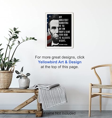 Miniatura 6 de Abe Lincoln - Abraham Lincoln Poster, 8x10 - American Flag Wall Decor - Patriotic Decor - Religious Wall Decor - God Wall Decor - Christian Wall Art