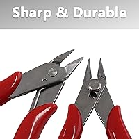 Vista 2 de Waziaqoc Paquete de 3 cortadores de alambre micro de 5 pulgadas, cortador de descarga electrónica de pequeña precisión, cortador de bebedero