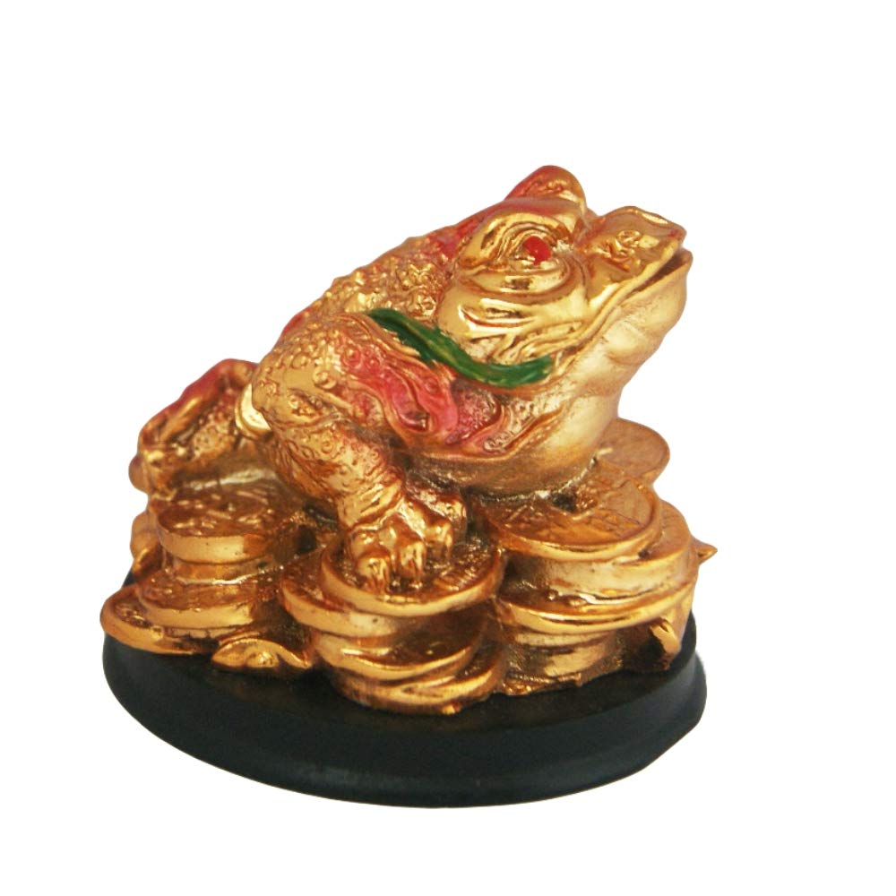 Divya Mantra Feng Shui King Money Toad Three Legged Frog on Wealth Bed for Prosperity Financial Business Good Luck