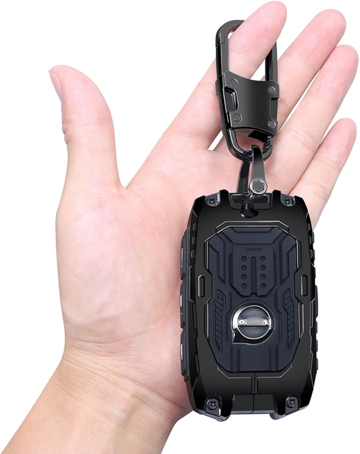 Heavy Duty Zinc Alloy Key Fob Cover, Accessories, Key Fob Case, Keychain Compatible with Volvo XC90, XC60, XC40, S60, S90, V90, Polestar 1, Polestar 2, Polestar 3