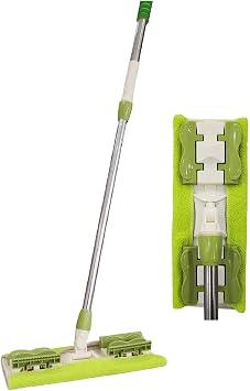 Mor Teleskopik Mandallı Mikrofiber Sihirli Mop Yüzey Temizleyici