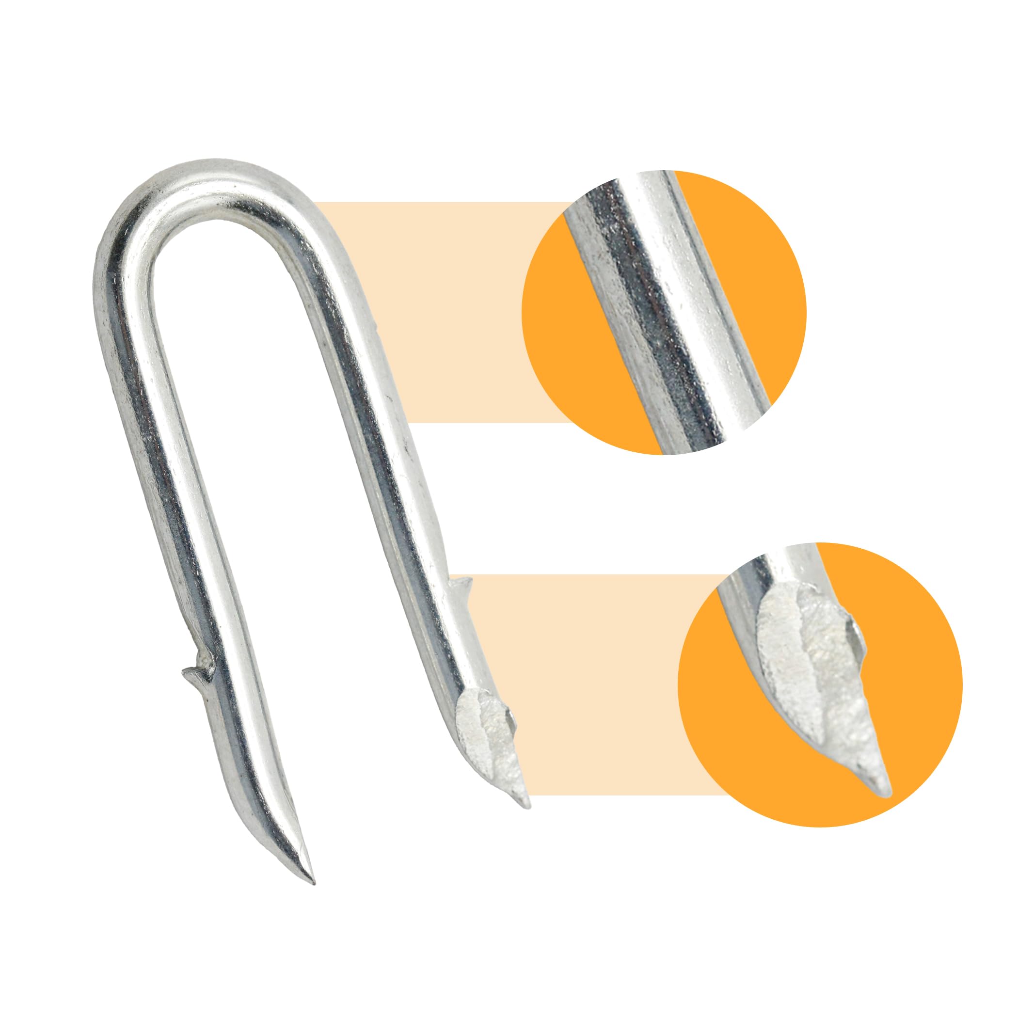 Galvanized Fencing Staples - 400 Pack -3