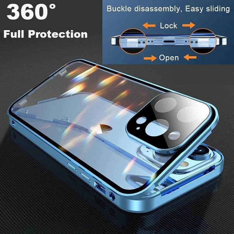 Image of MILLION CASES Back Cover Case for iPhone 15 Pro Shockproof Protective Aqua Cage Twin Glass TPU Case for Men & Boys(Silver)