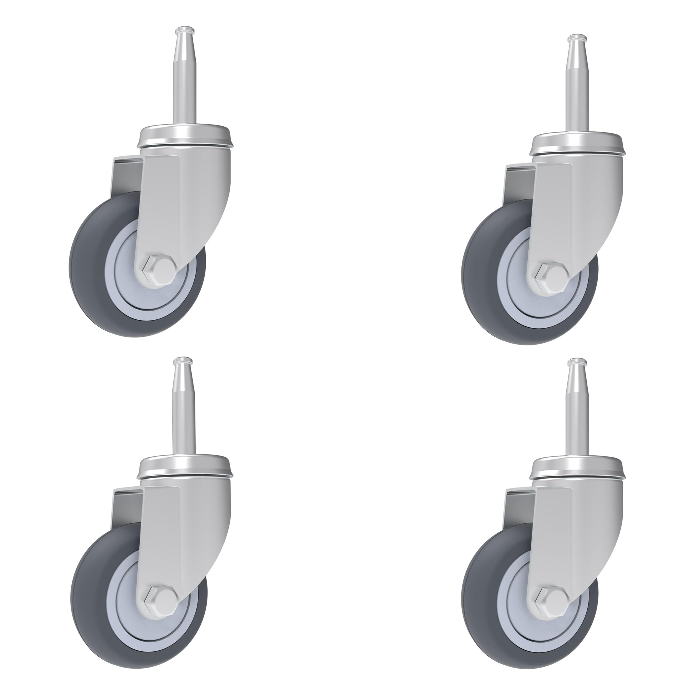 RILIDRI 2-Inch Shop Vac Wheels Replacement Parts, (Stem Diameter 8mm or 5/16", Length 38mm or 1.5") - Set of 4 Replacement Wheels for Shop Vac Wet Dry