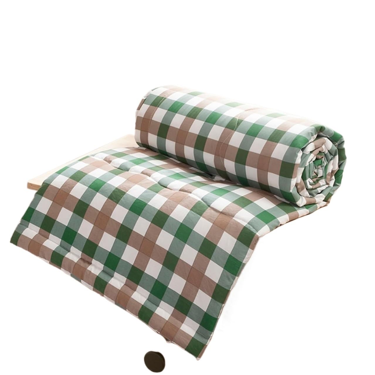 DUBTEDHOU Summer Blanket Lightweight Summer Duvet Lightweight Quilted Microfibre Multicolor Multiple Sizes(Green,180x220cm)
