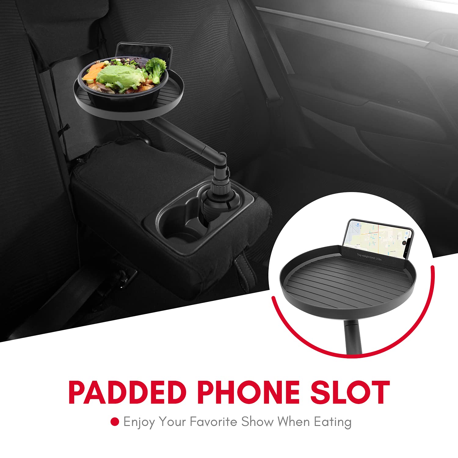 Buy Macally Cup Holder Tray for Car Adjustable Car Tray Table