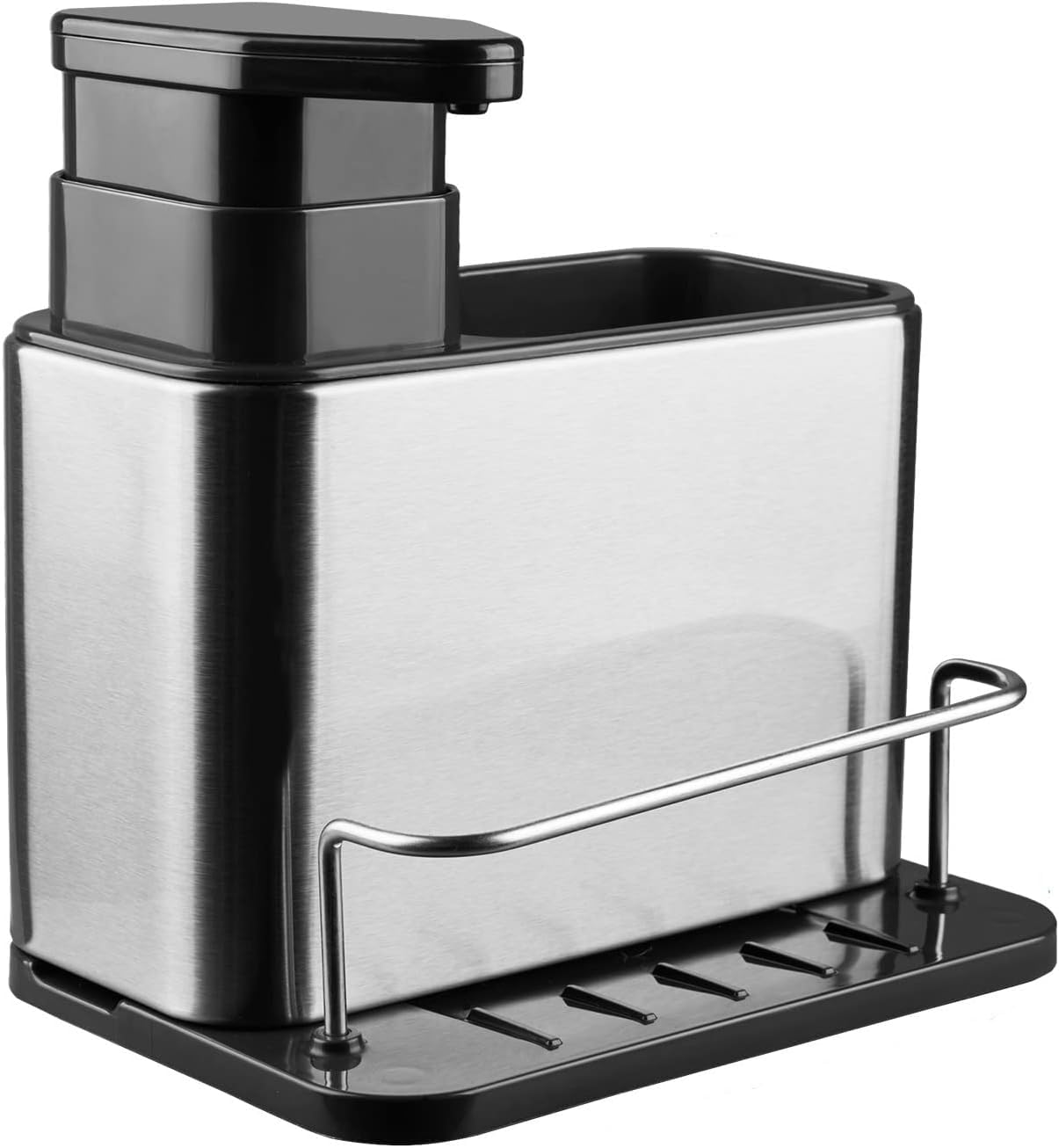 Kitchen Sink Organizer 3-in-1 Sponge Holder Soap Dispenser for Kitchen Sink Caddy, Stainless Steel Kitchen Sink Organizer Tray, Drainer Rack Rustproof Dish Soap Dispenser Brush Holder Countertop (B0D6GQ8DRC) Amazon Price History, Amazon Price Tracker