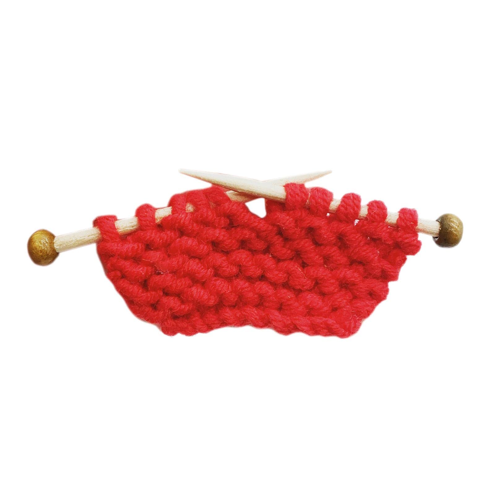 JWQFBC Miniature Dollhouse Yarn Knitting Set for 1/12 Scale Playhouse, Red — image 1
