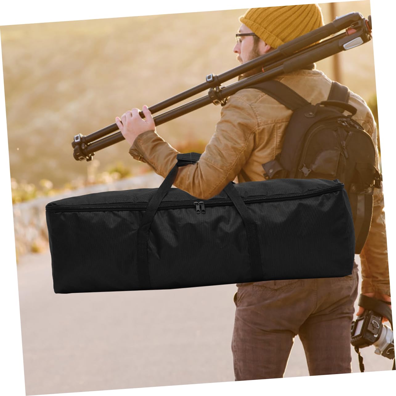 2pezzi Borsa Per Treppiede in Oxford Custodia Per Attrezzatura Fotografica Cerniera Borsa Da Campeggio Per Trasporto Stoccaggio Di Attrezzatura