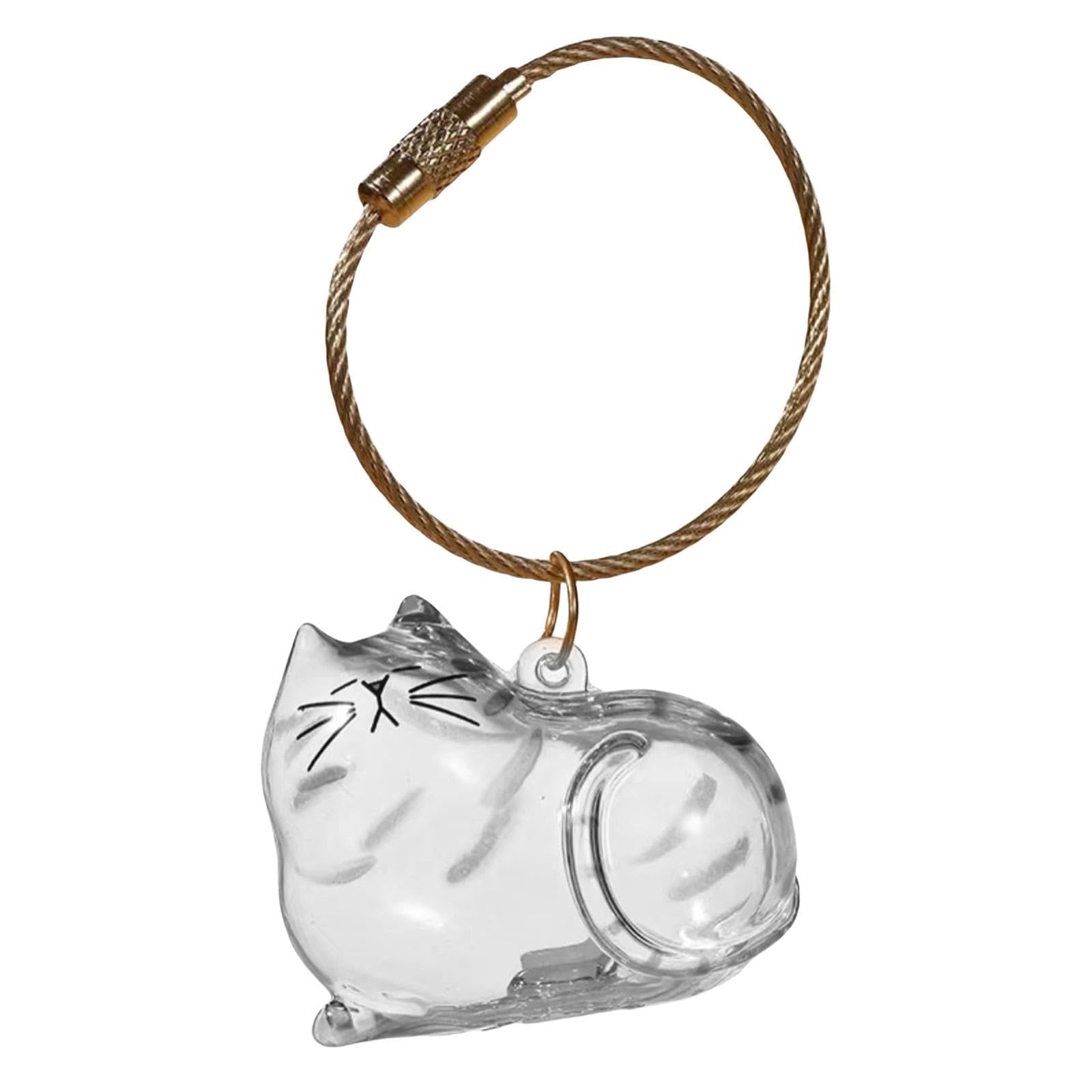 LUOFENG Pet Hair Memorial Display Box With Rope Cats,Pet Hair Keepsakes Display Box Cats Furs Collectible Storage Container Keychain Pendant Home Decors