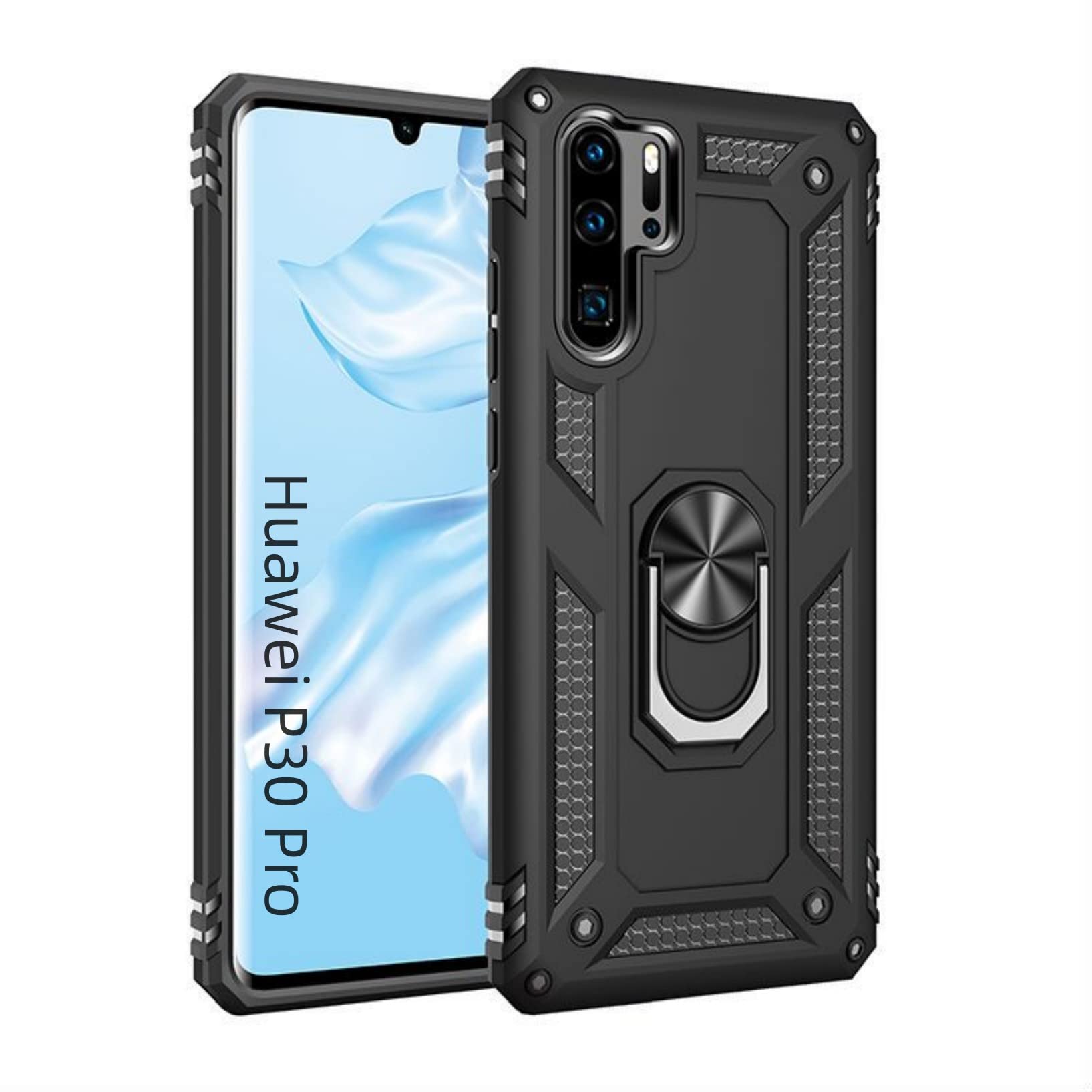 Ivoler Silikon Hülle Für Huawei P30 Pro / P30 Pro New Edition – Militärischer Schutz, Stoßfest, Kratzfest, Mit Carbon-Optik, Schlankes Design, Schwarz