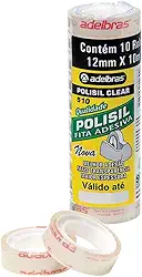 Fita Adesiva Polisil 12Mmx10M.Transparente Pacote Com 10-2241