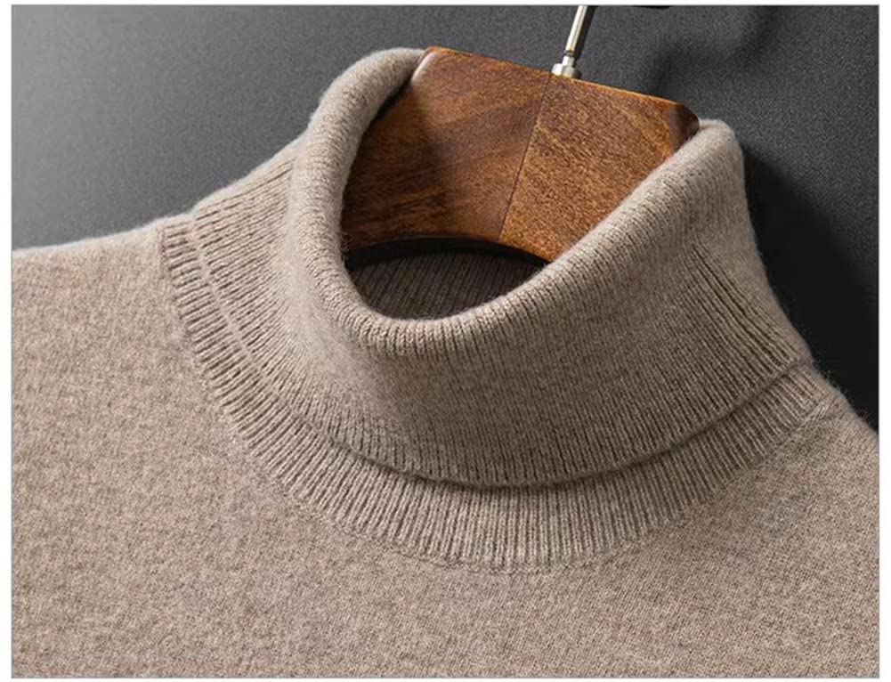 Maglione dolcevita da uomo Autunno Inverno Roll Neck Warmer per gli uomini Maglione lavorato a maglia solido Mantieni caldo Maglione maschile