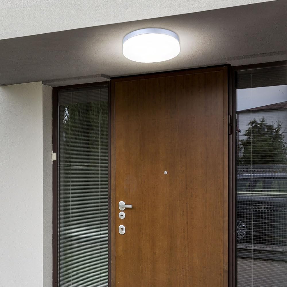 Globo Deckenleuchte Alu Glas opal, 3 x 40 W, E27, IP44, ø 30 cm 32113