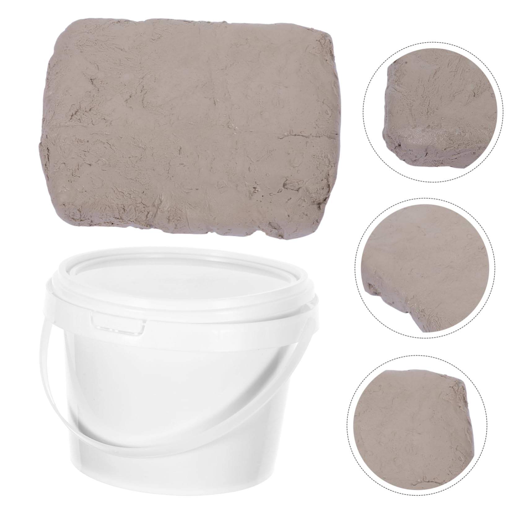 Arcilla de Secado al Aire Color Blanco 500g en Cubo Sellado | 1 Juego de 500g, para Esculpir y Modelar, Proyectos Creativos Escolares y Manualidades