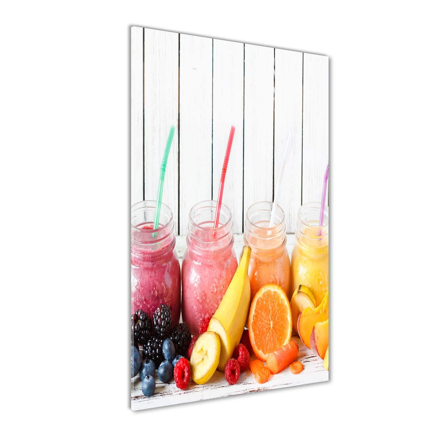 Peinture sur verre trempé Cocktails colorés 70x140cm pour sublimer votre cuisine ou bar