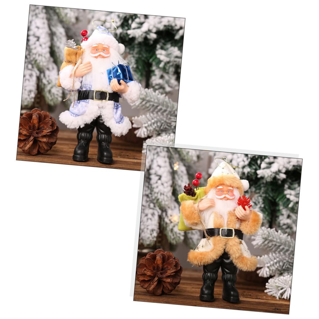 PRETYZOOM 2 Set Ornamenti Di Babbo Natale Christmas Party Regalini Natale Regalini Natalizi Decorazione Arredamento Ornamento Natalizio in Miniatura Statuina Natalizia Stoffa 4 Pezzi * 2
