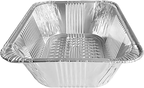 Miniatura 4 de PACTOGO Sartén de vapor de papel de aluminio extra profundo de 4 pulgadas de tamaño medio (12)  Contenedores desechables ideales para hornear,