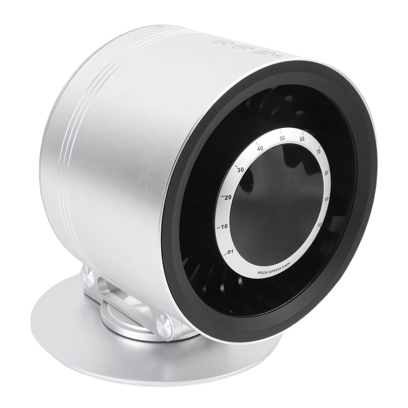 Ventilador de Escritorio, 4000 MAh, Recargable, Silencioso, Portátil, 360°, Horizontal, 180°, Rotación Vertical, Ventilador Recargable, con Batería con Soporte para Teléfono para Dormitorio,