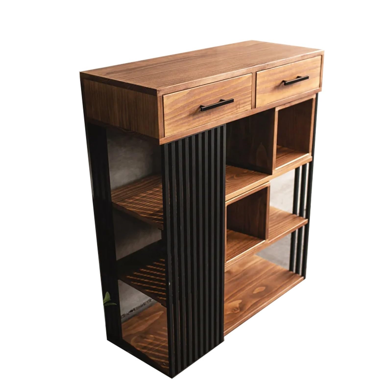 Credenza in stile fattoria Mobile buffet, armadietto in legno con cassetti, mobiletto portaoggetti for ingresso, credenze e credenze, mobiletto decorativo for sala da pranzo, camera da letto, corridoi