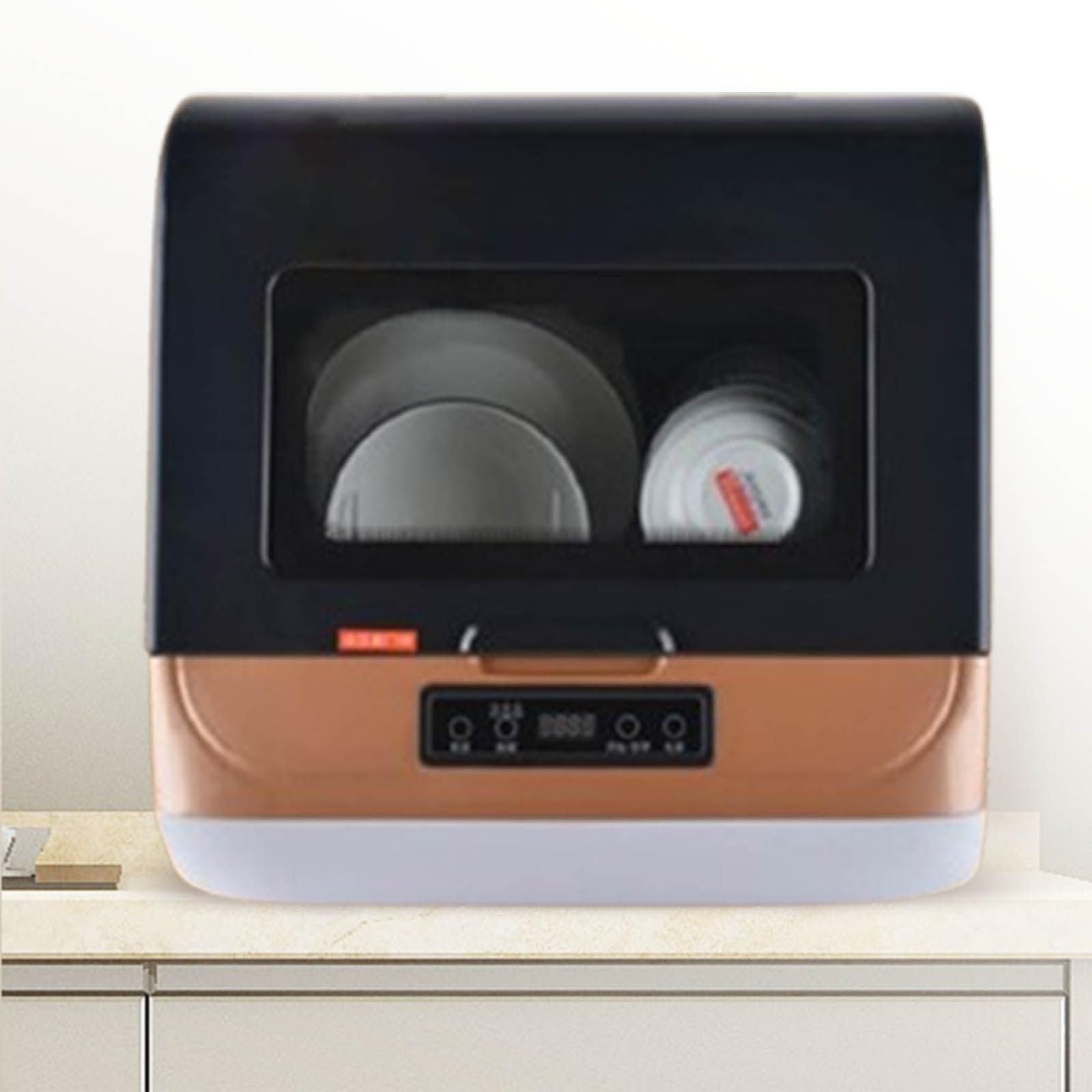 Lave-vaisselle de comptoir 800W contre les traces de calcaire avec séchage à l'air automatique