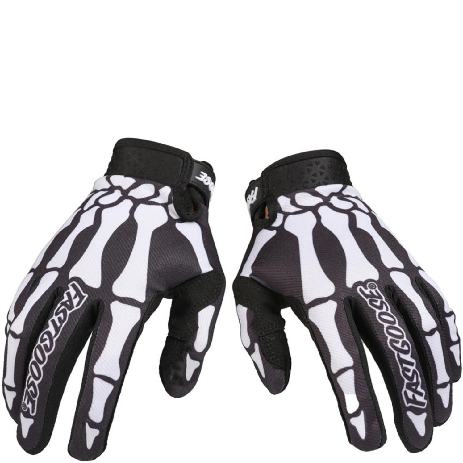 Skeleton Cool Motorcycle Bicycle Full Finger Off-Road Racing Gloves Outdoor Sports for Men Women Mountaineering