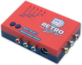 Retoscaler2x A/Vからコンバーターおよびラインデューラーレトロゲームコンソールレッド/ブルー
