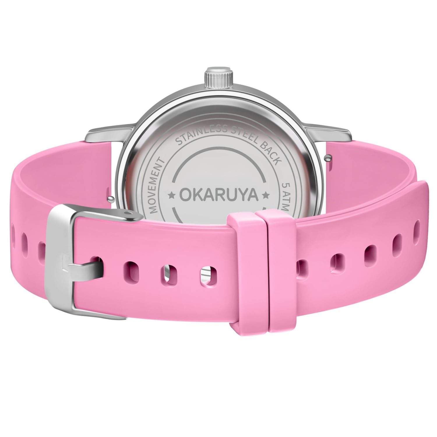 Relojes para niños, reloj de aprendizaje para niños, diana para niños pequeños, tiempo de aprendizaje y hora fácil de leer, reloj analógico para niños y niñas de 3 a 11 años, color rosa