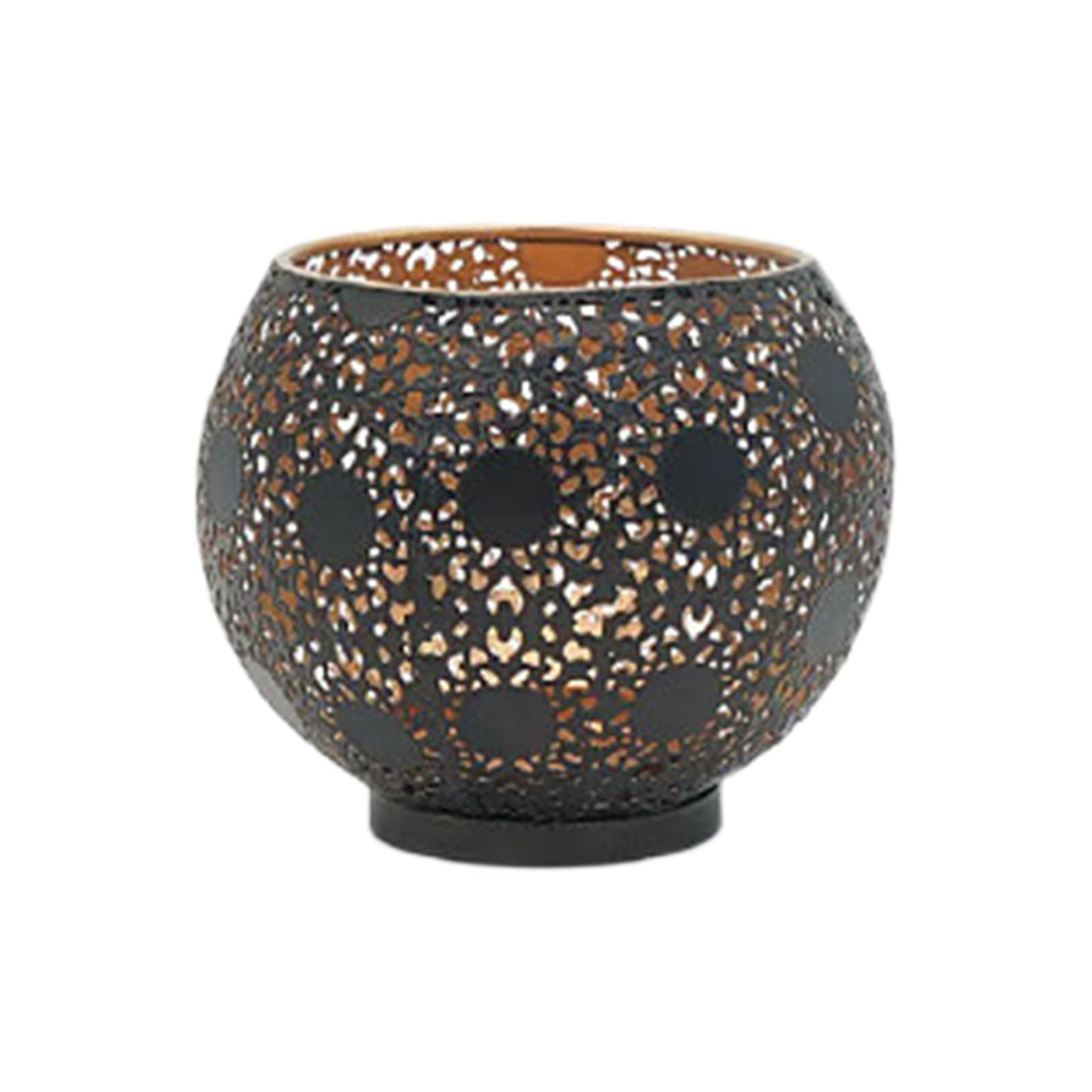 Handcrafted Moroccans Openwork Iron Sphere Tealight Stand for Wedding Centerpieces and Living Space Decoration Hollow Out Iron Holders
