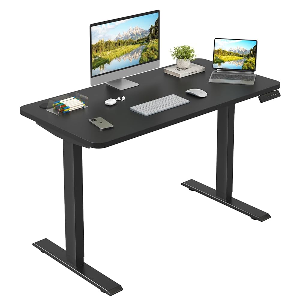 電動昇降デスク 120×60cm 障害感知 メモリー 静音 ホワイト Sunon 電動昇降デスク 120×60cm 障害感知 メモリー 静音 ホワイト