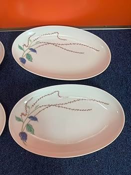 1826 深川製磁　水引草　楕円皿　5客　24cm  未使用 Amazon.co.jp: 有田焼 深川製磁 水引草 楕円多用皿揃 5枚