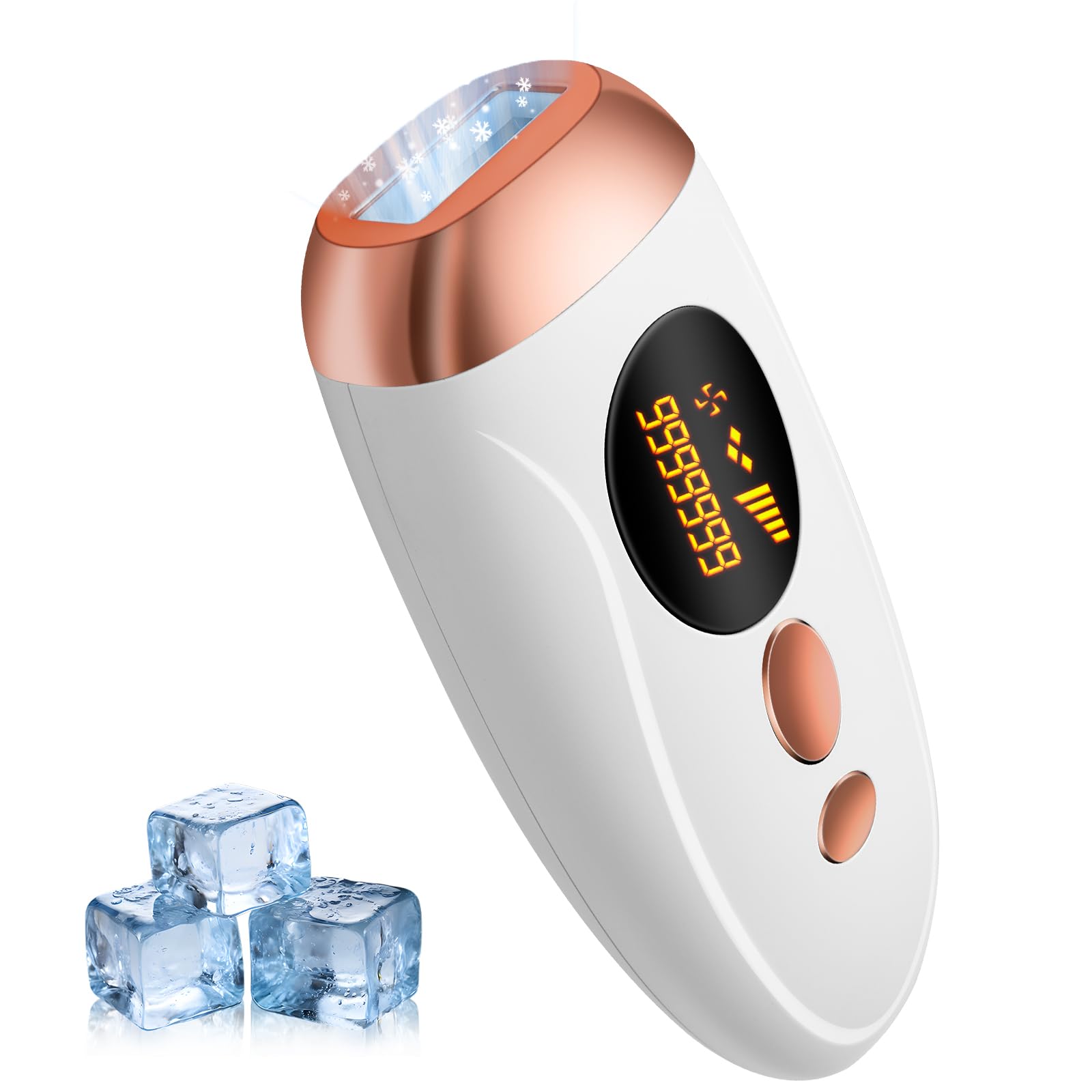 Depiladora Láser IPL con Función de Enfriamiento, 999.999 Flashes, 5 Niveles de Energía y 2 Modos, Depilación Luz Pulsada Indolora para Mujeres y Hombres, Cara, Cuerpo, Axilas, Bikini