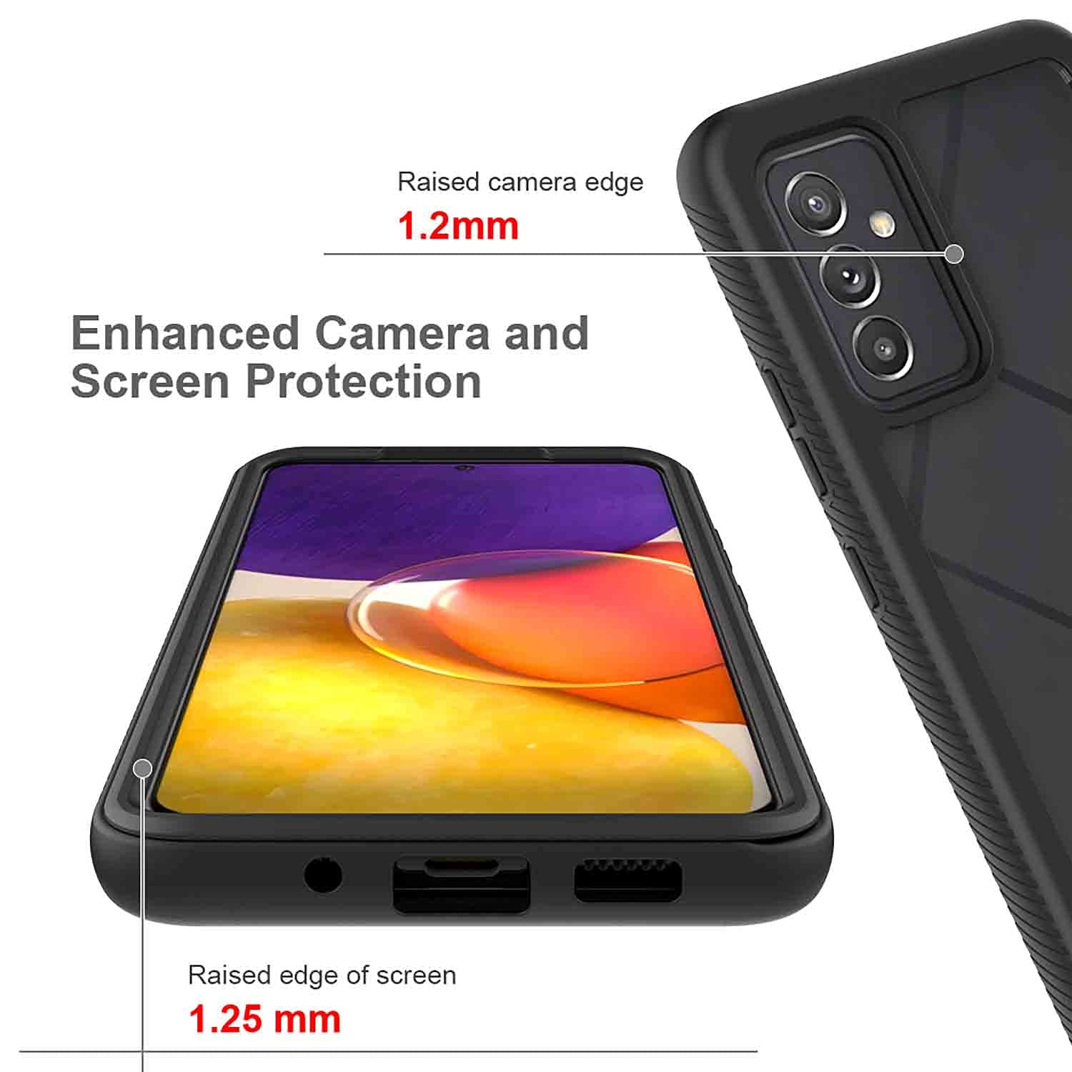 HAOYE Cover Per Motorola Moto G42 - Custodia Ibrida 2 In 1 (TPU + PC) Doppio Strato, Bordo Morbido E Retro Rigido, Trasparente, Viola Chiaro, Antigraffio - 3
