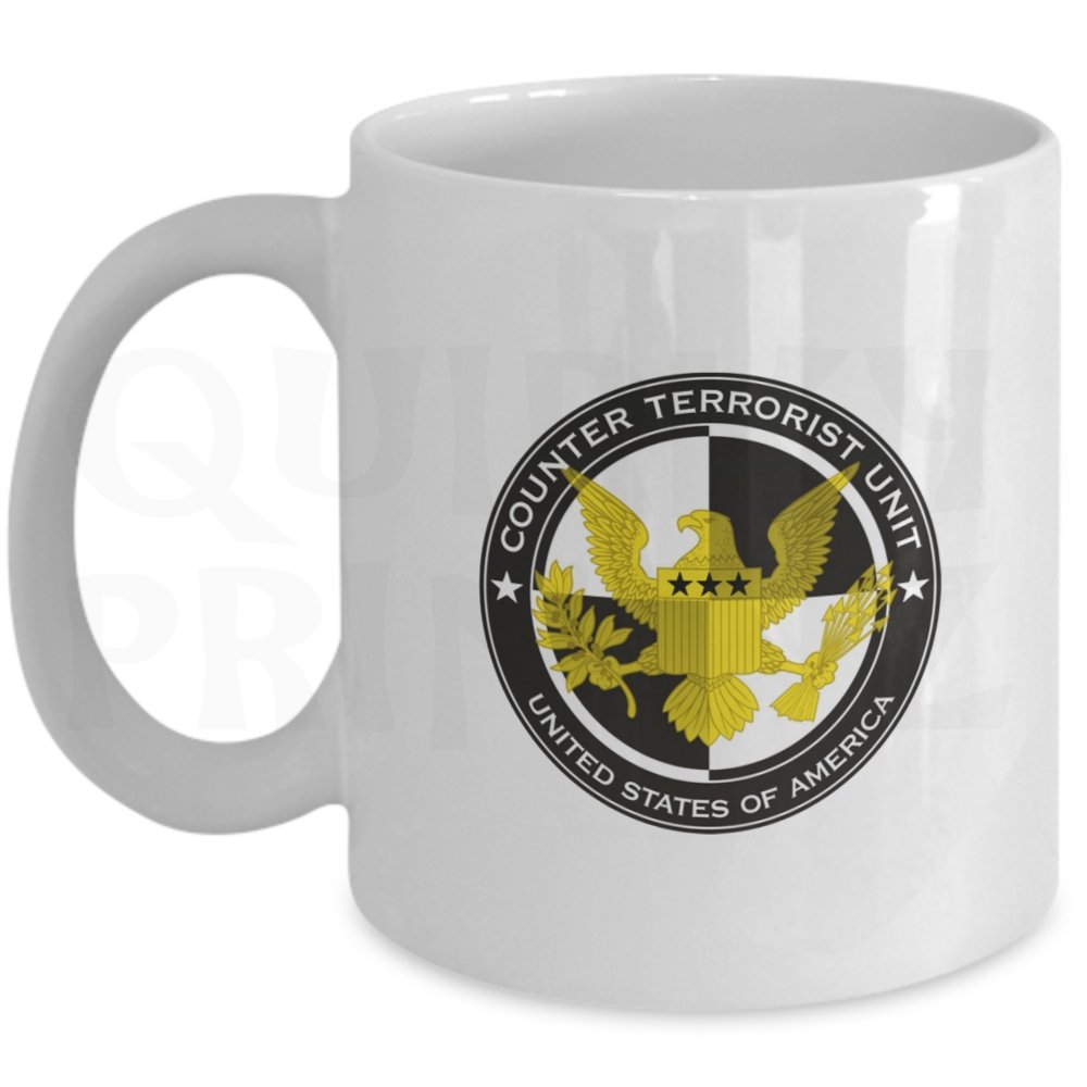 Quirky Printz White Novelty Ctu Counter Terrorist Unit Gift Slogan Mug Sk147 Size 24