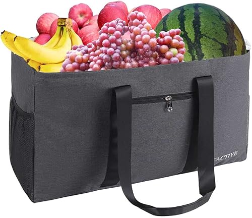 Miniatura 6 de Bolsa de compras reutilizable para comestibles Bolsas móviles de tela Oxford para ahorrar espacio almacenamiento móvil para playa, piscina,