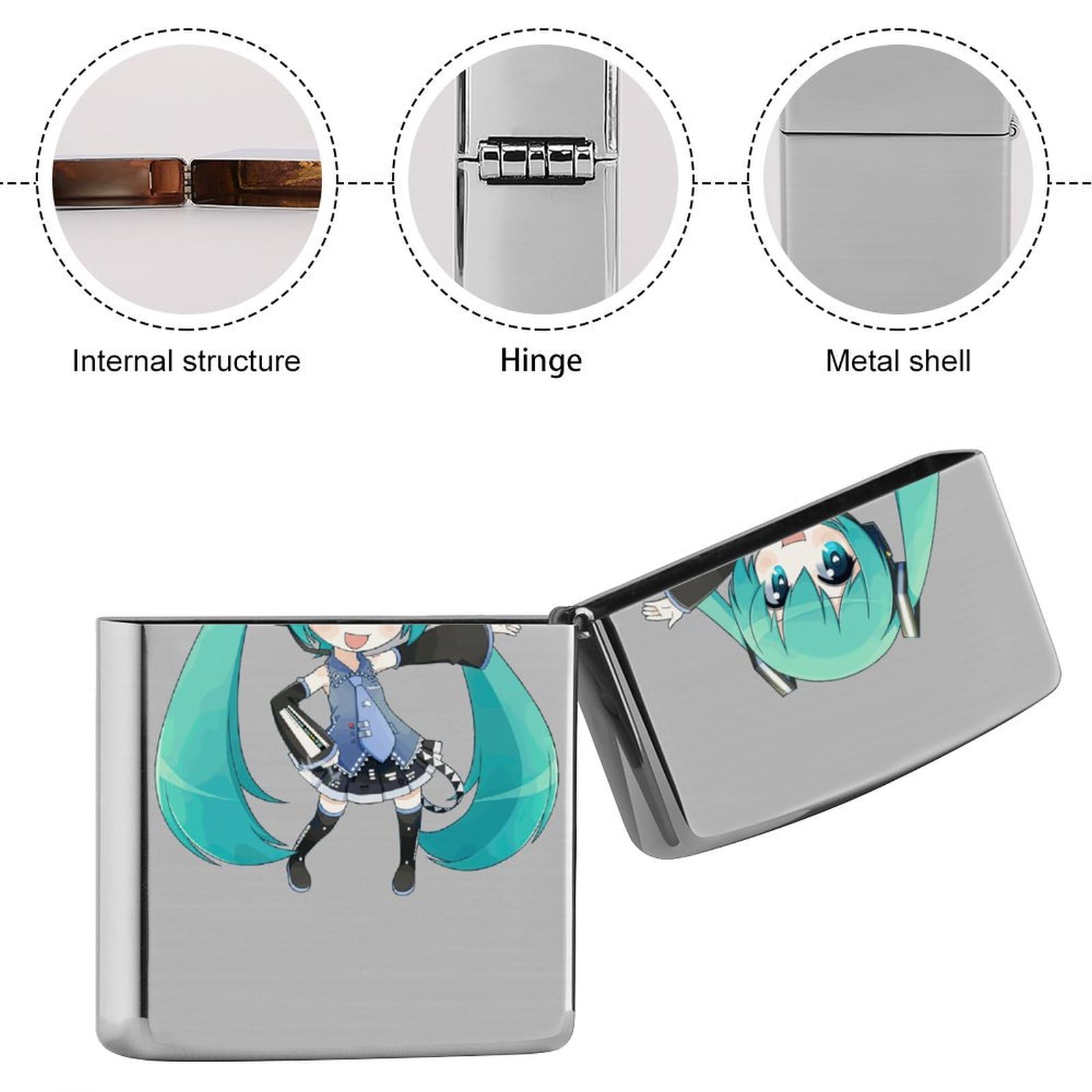 初音ミク ブラックロックシューター オイルライター ジッポ風 セット J