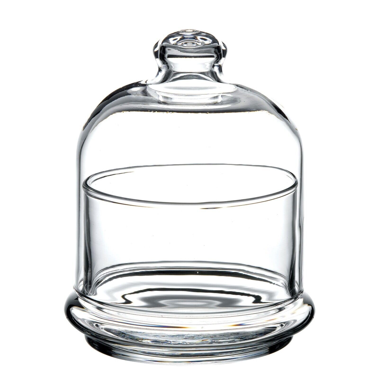 Queensway Home & Dining Mini Glass Service Bowl Pastry Cookie Candy Dish Jar with Bell Dome Lid
