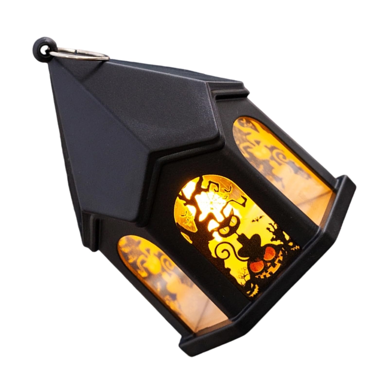 DRTLPMB Fall Season LED Decor, Black House Form with Warm Light for Tabletop and Shop Display Accent Scenes Indoors Party Accent Light Halloween Shelf Display Counter