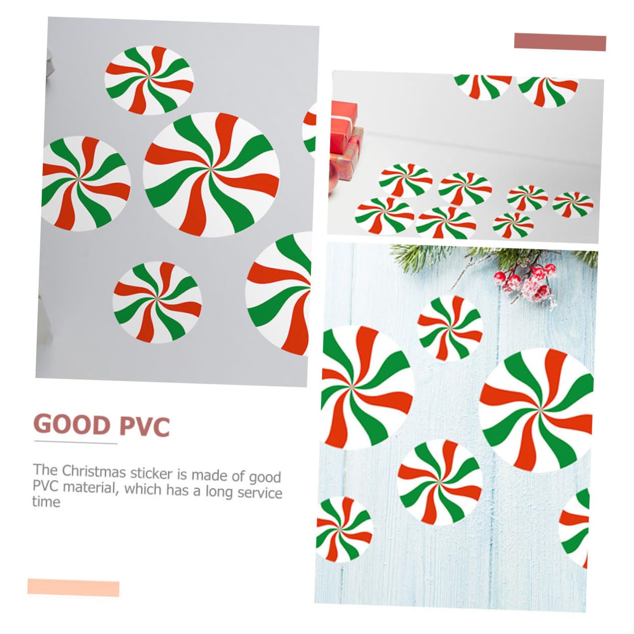 Zerodeko 5 Juegos Pegatinas De Dulces De Navidad Xmas Decorations Pegatinas Navideñas Asperja Botín Gel Pegatina De Pared Etiqueta De La Pared Decorativa De Polivinilo 12 Piezas X 5